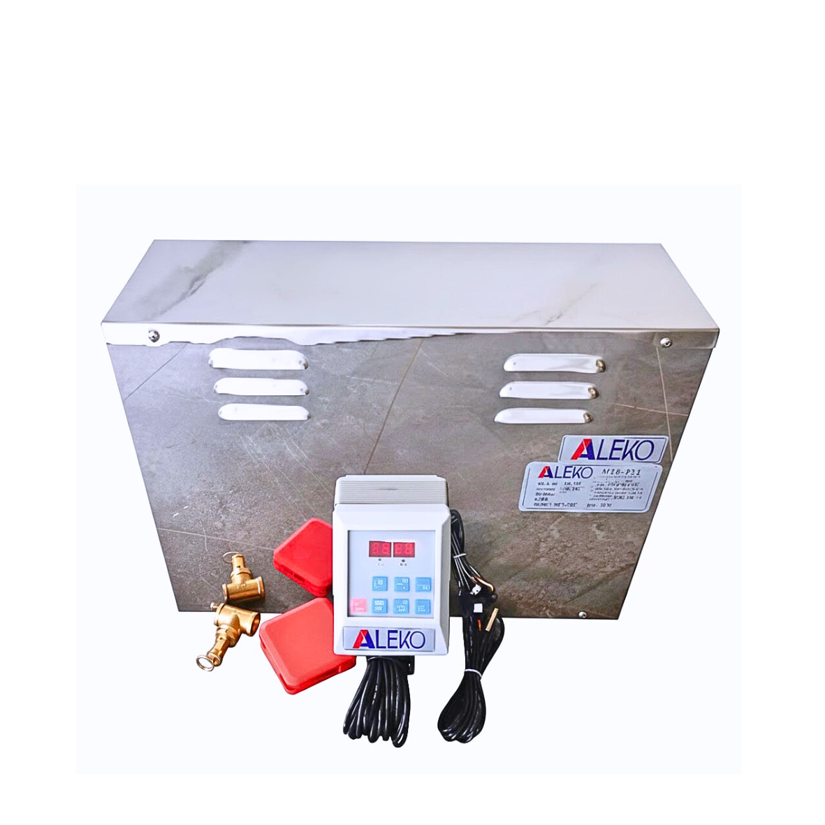 Máy xông hơi ướt ALEKO vỏ inox điều khiển cảm ứng