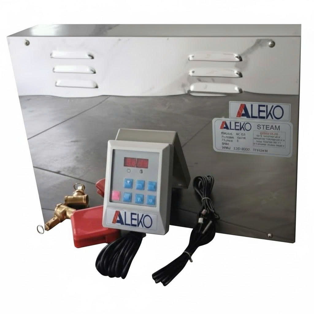 Máy xông hơi ướt ALEKO vỏ inox điều khiển điện tử 